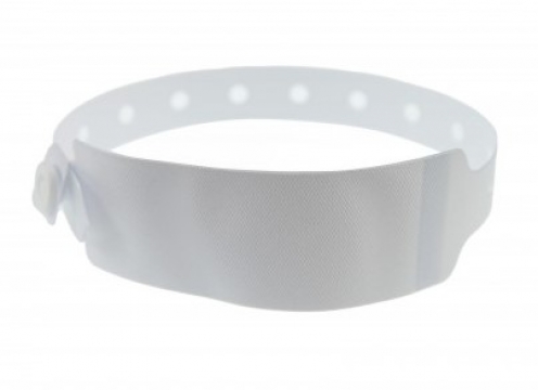1474061 - Bracelet hôpital adulte Blanc avec étiquette  - Vue 2