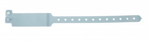 1474062- Bracelet hôpital adulte Bleu pâle avec étiquette 