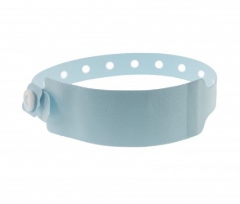 1474062- Bracelet hôpital adulte Bleu pâle avec étiquette  - Vue 2