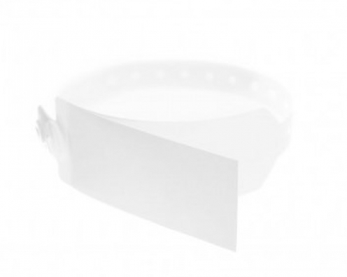 1474140- Bracelet hôpital Blanc adulte avec rabat d'étiquette  - Vue 3