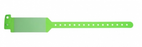 1474145- Bracelet hôpital enfant Vert avec rabat d'étiquette