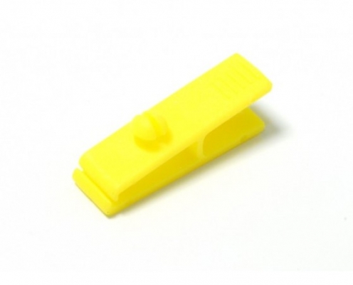 1413006 - Pince crocodile plastique Jaune