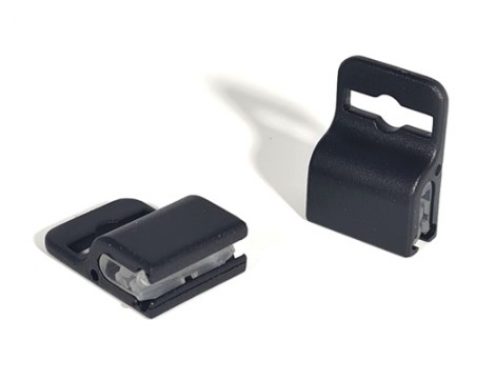 1455740 - Attache Porte-Badge Grip (Plastique Noir) - Lot de 100