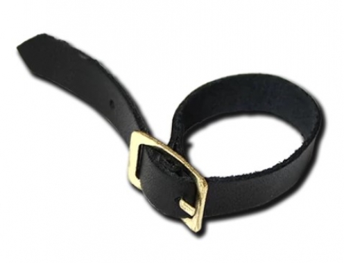 AC212-BK - Sangle de Bagage en Cuir (pour badge d'identité) Noir - Pack de 100