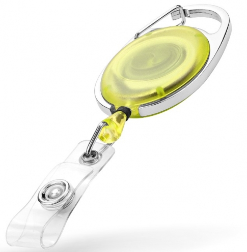 AC217D-ST-YL - Zip rétractable Jaune Translucide avec accroche ceinture - Vue 2