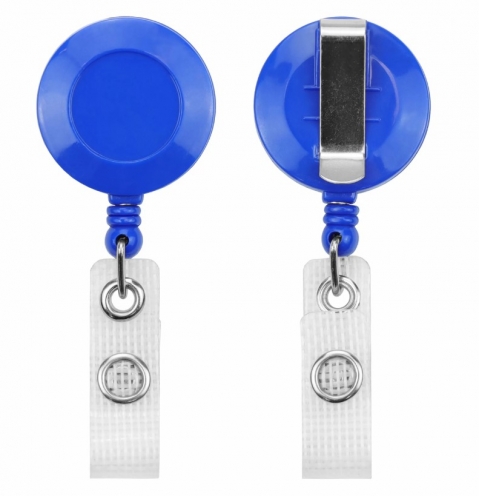 AC217J-ST-SB - Enrouleur de Badge Yo-Yo Bleu Ciel avec Clip et Sangle - Pack de 100  - Vue 2