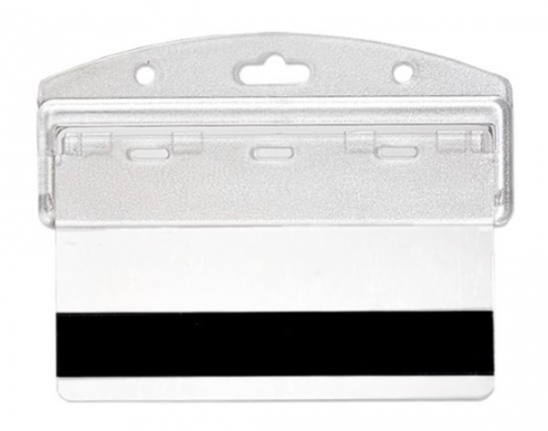 1451010 - Porte-Badge Rigide pour Cartes avec Piste Magnétique - Horizontale