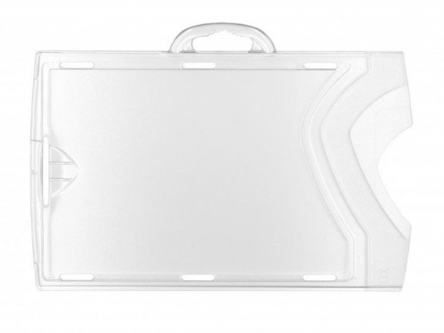 1454251 - Porte-badges rigide 86x54mm translucide recto/verso - horizontale