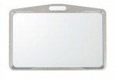 1454260 - Porte-badge métallisé argenté (lot de 50) - Horizontale 