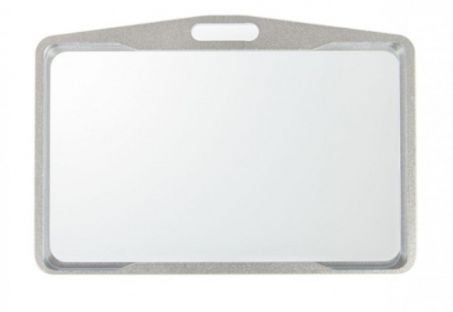 1454260 - Porte-badge métallisé argenté (lot de 50) - Horizontale 