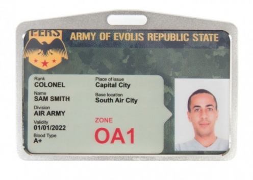 1454260 - Porte-badge métallisé argenté (lot de 50) - Horizontale  - Vue 2