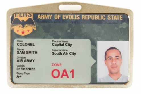 1454271 - Porte-badge métallisé cuivré (lot de 50) - Horizontale - Vue 2