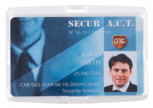 1455200- Porte-badge à fermeture clipsable dorsale (lot de 100) - Horizontale - Vue 2