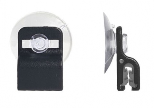 1455741 - Attache Porte-Badge Grip Ventouse (Plastique Noir) - Lot de 100