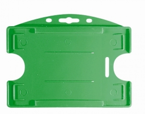 1455705 - Porte-badges rigide Vert 86x54 perforation oblongue 2 rondes