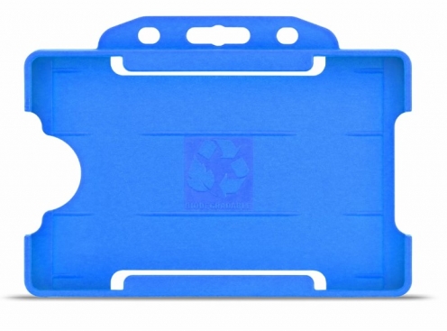 YA302-L-SB-AM - Porte-Badge Bleu Ciel - ANTIMICROBIEN - Bulldog 86x54 - 1 FACE