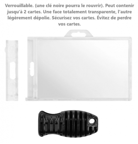 YA330-LP - Porte-Badge ID Ultra Résistant 86x54mm perforation oblongue - Vue 2