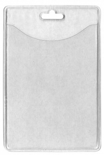 1453003 - Porte-badge souple Vertical 86x54 perforation oblongue 2 rondes.