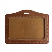Porte-badge aspect cuir  pour carte 86x54 