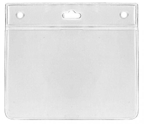 1453168 - Porte-badges souple 98x67 perforation 2 rondes 1 oblongue 