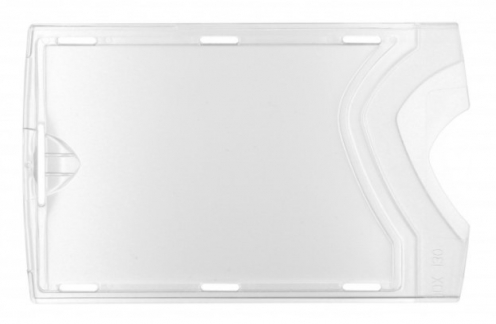 1454255 - Étui-cartes avec 1 face aspect cristal / 1 face aspect dépoli - 86 x 54  (lot de 100)