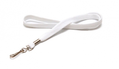 1437210 - Tour de cou Blanc Mousqueton métal Bague métal