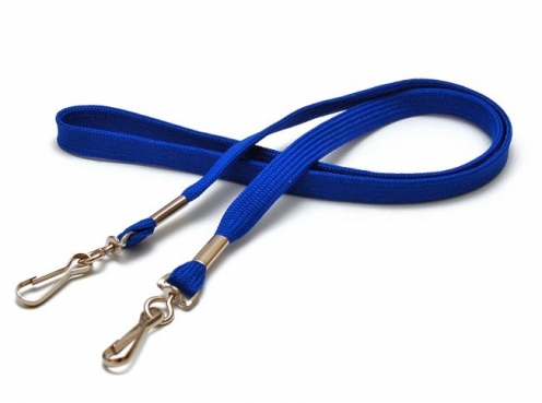1437221 - Tour de cou Bleu roi 2 Mousquetons 5 cm Bague métal