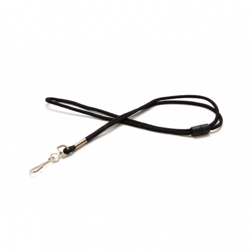 1434026 - Cordon rond polyester Noir avec rupture sécuritaire