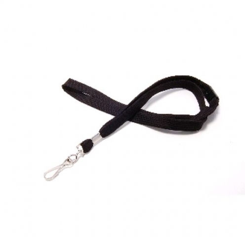 1437246 - Tour de cou Noir Mousqueton métal et rupture sécuritaire Bague métal