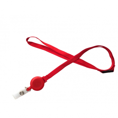 Tour de cou plat Rouge  Zipcord