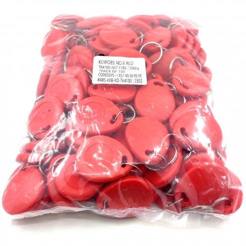 Porte-clés ABS d'identification Goute Rouge RFID TK4100 125khz - Vue 2