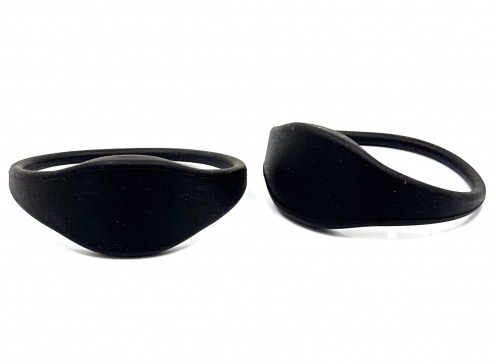 Bracelets RFID silicone NOIR compatible MIFARE de NXP - Lot 10