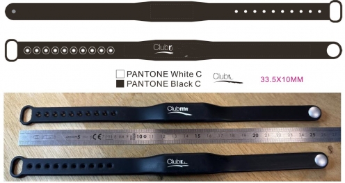 Bracelets RFID silicone personnalisés compatible MIFARE de NXP SLIMBAND-GD260 LOT DE 50 - Vue 2