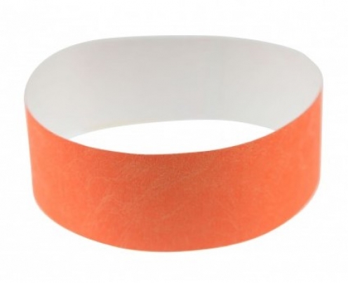 1474246 - Bracelet papier Orange Fluo indéchirable Tyvek 25 mm