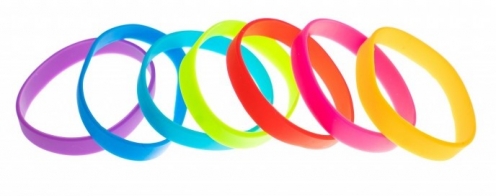 1474453 - Bracelet silicone - Jaune sans marquage pour enfant  - Vue 2