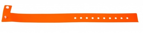 1474002 - Bracelet plastique vinyle Orange Type L - brillant  - Vue 2