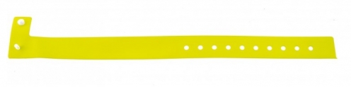 1474004 - Bracelet plastique vinyle Jaune Type L - brillant - Vue 2