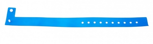 1474006 - Bracelet plastique vinyle Bleu Roi Type L - brillant - Vue 2