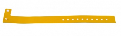 1474013 - Bracelet plastique vinyle Jaune Type L - mat - Vue 2