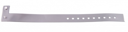 1474022 - Bracelet plastique vinyle Argent Type L - aspect métallisé  - Vue 2
