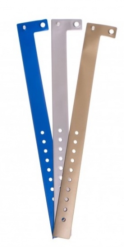 1474022 - Bracelet plastique vinyle Argent Type L - aspect métallisé  - Vue 3