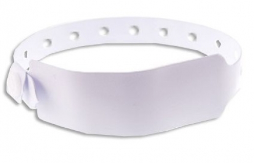1474040 - Bracelet plastique vinyle Blanc extra-large - mat