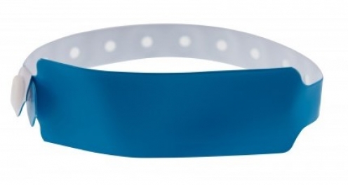 1474042 - Bracelet plastique vinyle Bleu extra-large - mat  