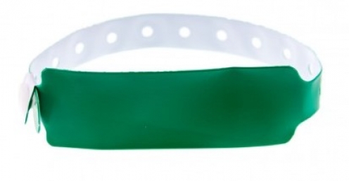 1474045 - Bracelet plastique vinyle Vert extra-large - mat  