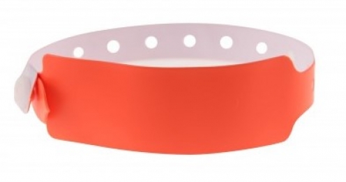 1474046 - Bracelet plastique vinyle Orange extra-large - mat  