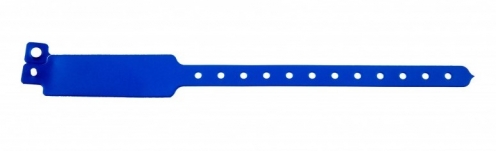 1474054 - Bracelet plastique vinyle Bleu roi extra-large - aspect métallisé  - Vue 2