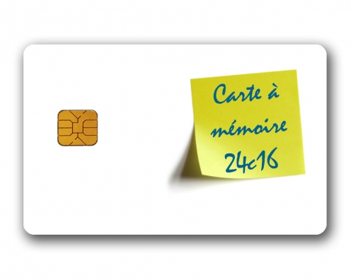 Carte à puce 24C16 0.82mm - Lot de 500