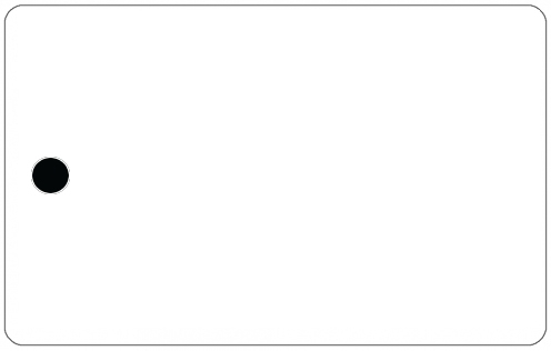 Carte PVC Blanche 0.76mm avec perforation ronde verticale