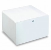 Carte PVC Blanche 0.76mm avec perforation ronde horizontale