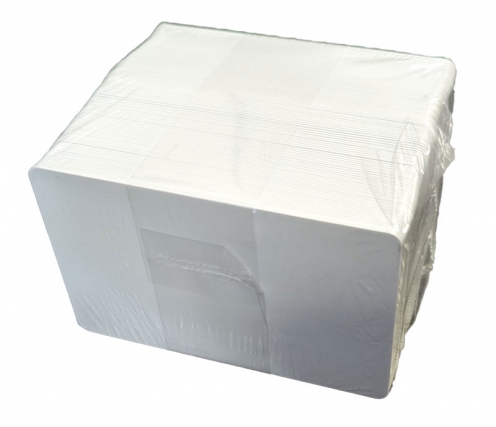 Cartes laminées CR80 en PVC blanc - 00007995 - Vue 2